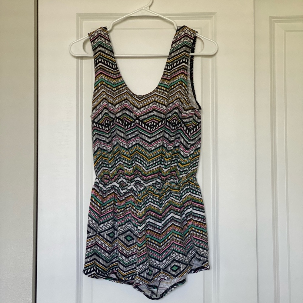 Xhilaration Colorful Chevron Romper
